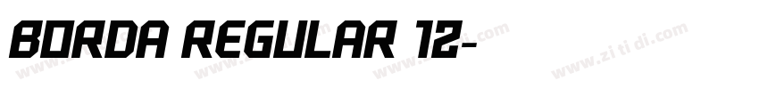 borda regular 12字体转换